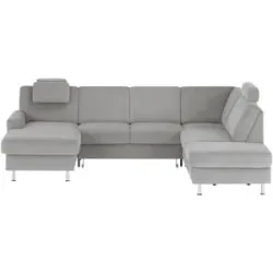meinSofa Wohnlandschaft Mit verschiedenen Funktionen verfügbar Jana ¦ grau ¦