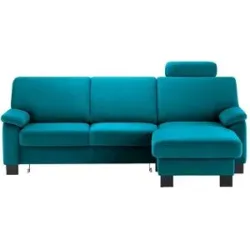 meinSofa Ecksofa  Veit ¦ türkis/petrol ¦ Maße (cm): B: 232 H: 90 T: 168.0