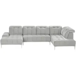 switch Wohnlandschaft aus Samt Grenada ¦ grau ¦ Maße (cm): B: 358 H: 107 T: