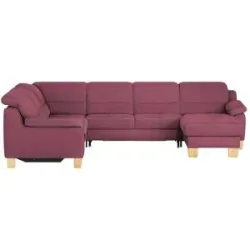 meinSofa Wohnlandschaft aus Mikrofaser Hanna ¦ rot ¦ Maße (cm): B: 322 H: 84 T: