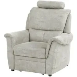 meinSofa Sessel mit Hocker als Auszug Chris ¦ grau ¦ Maße (cm): B: 102 H: 96 T: