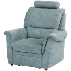 meinSofa Sessel mit Hocker als Auszug Chris ¦ blau ¦ Maße (cm): B: 102 H: 96 T: