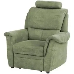 meinSofa Sessel mit Hocker als Auszug Chris ¦ grün ¦ Maße (cm): B: 102 H: 96 T: