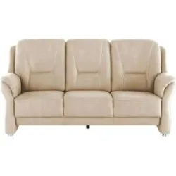 meinSofa Sofa 3-sitzig aus Mikrofaser Wilma ¦ beige ¦ Maße (cm): B: 198 H: 97 T: