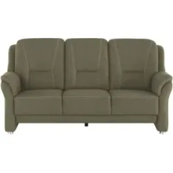 meinSofa Sofa 3-sitzig aus Mikrofaser Wilma ¦ grün ¦ Maße (cm): B: 198 H: 97 T: