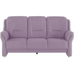 meinSofa Sofa 3-sitzig aus Mikrofaser Wilma ¦ lila/violett ¦ Maße (cm): B: 198