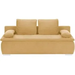 smart Schlafsofa  Leonie ¦ gelb ¦ Maße (cm): B: 198 H: 92 T: 90.0