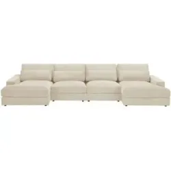 Höffner Wohnlandschaft  Branna ¦ creme ¦ Maße (cm): B: 412 H: 88 T: 164.0