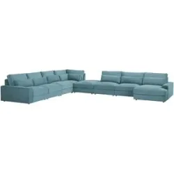 Höffner Wohnlandschaft  Branna ¦ türkis/petrol ¦ Maße (cm): B: 502 H: 88 T: 412.0