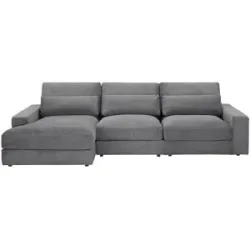 Höffner Ecksofa  Branna ¦ grau ¦ Maße (cm): B: 322 H: 88 T: 164.0