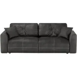 uno Schlafsofa aus Mikrofaser Diego ¦ grau ¦ Maße (cm): B: 245 H: 85 T: 115.0