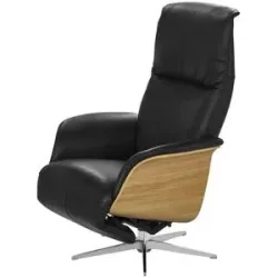 Nils Olsen Relaxsessel Leder / Kunstleder Frederik ¦ schwarz ¦ Maße (cm): B: 78