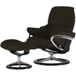 Stressless Relaxsessel mit Hocker  Reno L ¦ braun ¦ Maße (cm): B: 92 H: 110 T: