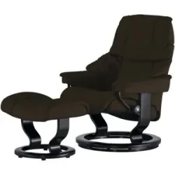 Stressless Relaxsessel mit Hocker  Reno L ¦ braun ¦ Maße (cm): B: 88 H: 108 T:
