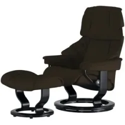 Stressless Relaxsessel mit Hocker  Reno S ¦ braun ¦ Maße (cm): B: 75 H: 106 T: