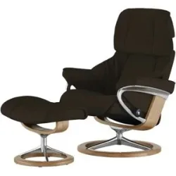 Stressless Relaxsessel mit Hocker  Reno S ¦ braun ¦ Maße (cm): B: 79 H: 109 T: