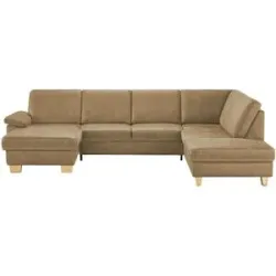 meinSofa Wohnlandschaft Kunstleder Samu ¦ beige ¦ Maße (cm): B: 316 H: 90 T: