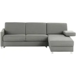 Höffner Ecksofa  München ¦ grau ¦ Maße (cm): B: 256 H: 84 T: 183.0