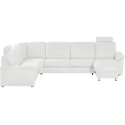 meinSofa Wohnlandschaft Leder Carolin ¦ weiß ¦ Maße (cm): B: 330 H: 91 T: 240.0