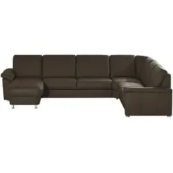 meinSofa Wohnlandschaft Leder Carolin ¦ braun ¦ Maße (cm): B: 330 H: 91 T: 240.0
