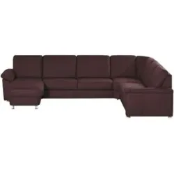meinSofa Wohnlandschaft Leder Carolin ¦ lila/violett ¦ Maße (cm): B: 330 H: 91