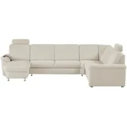 meinSofa Wohnlandschaft Mikrofaser Rita ¦ creme ¦ Maße (cm): B: 330 H: 91 T: