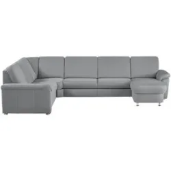 meinSofa Wohnlandschaft Mikrofaser Rita ¦ grau ¦ Maße (cm): B: 330 H: 91 T: