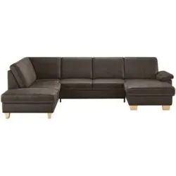 meinSofa Wohnlandschaft Kunstleder Samu ¦ braun ¦ Maße (cm): B: 316 H: 90 T: