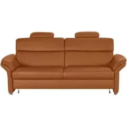 meinSofa Einzelsofa Leder Manon ¦ orange ¦ Maße (cm): B: 228 H: 94 T: 92.0