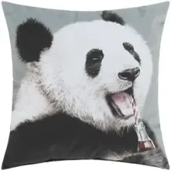 Höffner Dekokissen  Panda ¦ grün ¦ Maße (cm): B: 45 T: 15.0