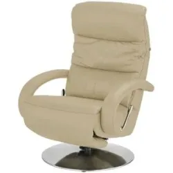 Hukla Leder-Relaxsessel  Florian ¦ beige ¦ Maße (cm): B: 73 H: 102 T: 91.0