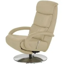 Hukla Leder-Relaxsessel  Florian ¦ beige ¦ Maße (cm): B: 73 H: 109 T: 91.0
