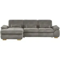 Höffner Ecksofa mit Sitztiefenverstellung Kundry ¦ grau ¦ Maße (cm): B: 315 H: 100 T: