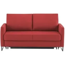 Höffner Schlafsofa aus Flachgewebe Fürth ¦ rot ¦ Maße (cm): B: 160 H: 90 T: 95.0