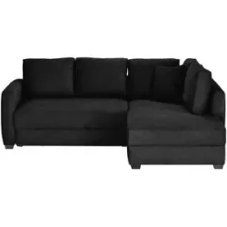 Bobb Ecksofa mit Boxspringpolsterung  Lisa de Luxe ¦ schwarz ¦ Maße (cm): B: 235
