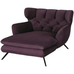 Jette Home Longseat-Sessel Samt Caldara ¦ lila/violett ¦ Maße (cm): B: 130 H: 95