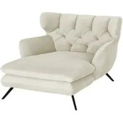 Jette Home, Jette Home Longseat-Sessel Samt Caldara ¦ creme ¦ Maße (cm): B: 130 H: 95 T:
