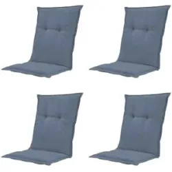 Höffner Auflage niedrig 4er-Set  Basic ¦ blau ¦ Maße (cm): B: 50 H: 6