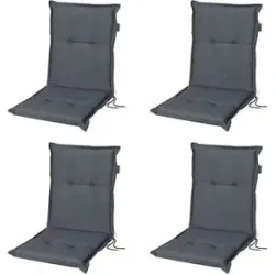 Höffner Auflagen 4er-Set  Panama ¦ grau ¦ Maße (cm): B: 50 H: 80