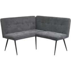 Höffner Eckbank  Nash ¦ grau ¦ Maße (cm): B: 133,5 H: 88 T: 133.0