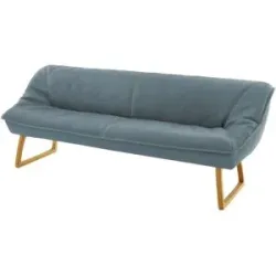 Koinor Polsterbank Leder Alino ¦ blau ¦ Maße (cm): B: 208 H: 89 T: 77.0