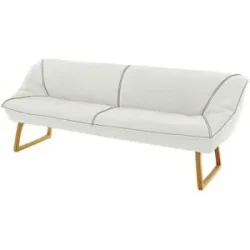 Koinor Polsterbank Leder Alino ¦ weiß ¦ Maße (cm): B: 228 H: 89 T: 77.0