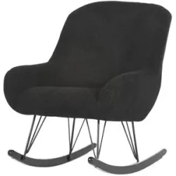 Höffner Schaukelstuhl  Cotton ¦ schwarz ¦ Maße (cm): B: 75 H: 88 T: 95.0