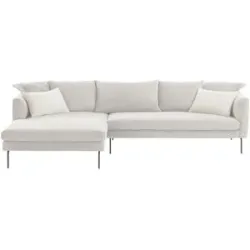 Jette Home Ecksofa aus Cord Tierra Fuego ¦ silber ¦ Maße (cm): B: 284 T: 178.0