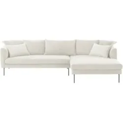 Jette Home Ecksofa aus Cord Tierra Fuego ¦ weiß ¦ Maße (cm): B: 284 T: 178.0