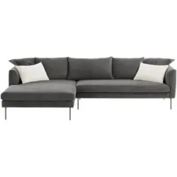 Jette Home Ecksofa aus Cord Tierra Fuego ¦ grau ¦ Maße (cm): B: 284 T: 178.0