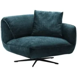 pop Drehsessel aus Flachgewebe Ventus ¦ blau ¦ Maße (cm): B: 101 H: 111 T: 98.0