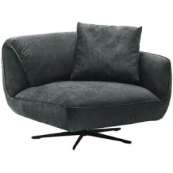 pop Drehsessel aus Flachgewebe Ventus ¦ schwarz ¦ Maße (cm): B: 101 H: 111 T: