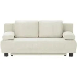 Höffner Schlafsofa aus Cord Luna ¦ beige ¦ Maße (cm): B: 200 H: 89 T: 96.0