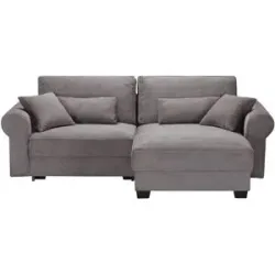 uno Ecksofa beidseitig montierbar Angelina klein ¦ braun ¦ Maße (cm): B: 255 H: